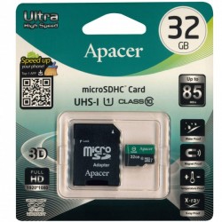 Apacer microSDHC U1 - 85Mb - 32GB:میکرو اس دی 32 گیگابایت 85 مگابایت پرسکند اپیسر