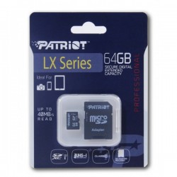 Patriot LX Series 8GB Class 10 U1 Micro SDHC : کارت حافظه 8 گیگ پاتریوت مدل 