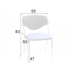 C540T صندلی ثابت پایه کروم